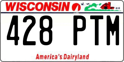 WI license plate 428PTM