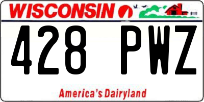 WI license plate 428PWZ