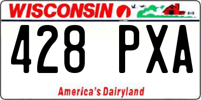 WI license plate 428PXA