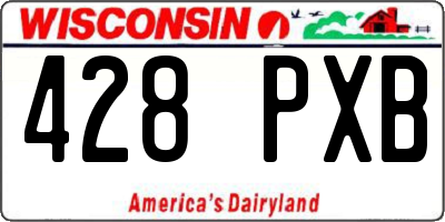 WI license plate 428PXB