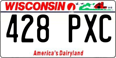 WI license plate 428PXC