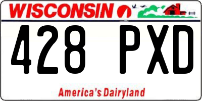 WI license plate 428PXD