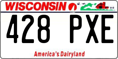 WI license plate 428PXE