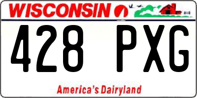 WI license plate 428PXG