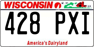WI license plate 428PXI