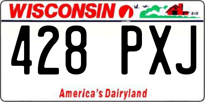WI license plate 428PXJ