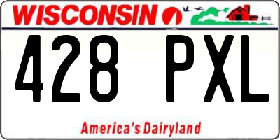 WI license plate 428PXL