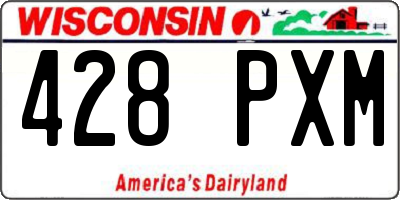 WI license plate 428PXM