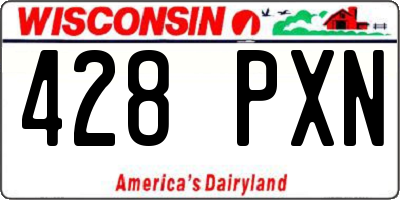 WI license plate 428PXN