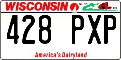 WI license plate 428PXP