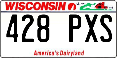 WI license plate 428PXS