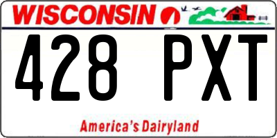 WI license plate 428PXT