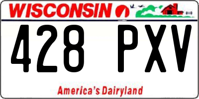 WI license plate 428PXV