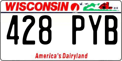 WI license plate 428PYB