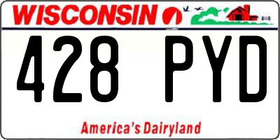 WI license plate 428PYD