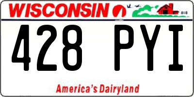 WI license plate 428PYI