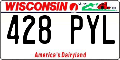 WI license plate 428PYL