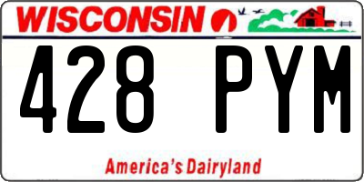 WI license plate 428PYM
