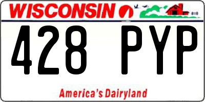 WI license plate 428PYP