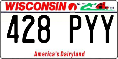 WI license plate 428PYY