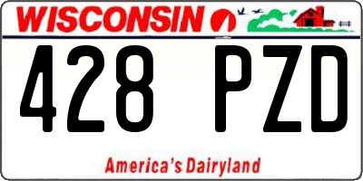 WI license plate 428PZD