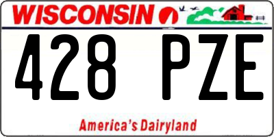 WI license plate 428PZE