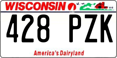 WI license plate 428PZK