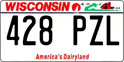 WI license plate 428PZL