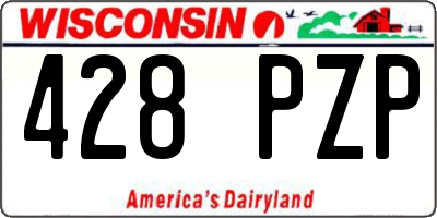 WI license plate 428PZP