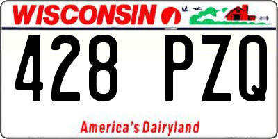 WI license plate 428PZQ
