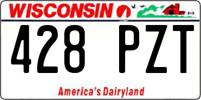 WI license plate 428PZT