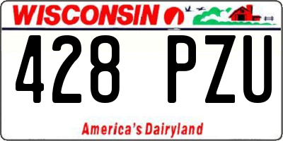 WI license plate 428PZU