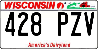 WI license plate 428PZV