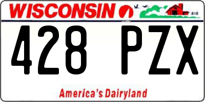 WI license plate 428PZX