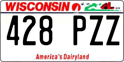 WI license plate 428PZZ