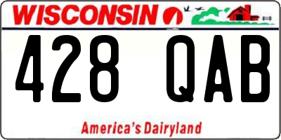 WI license plate 428QAB