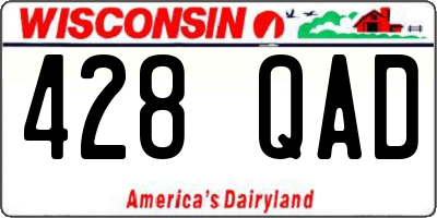 WI license plate 428QAD