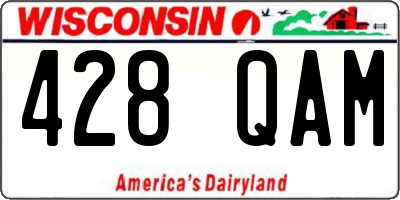 WI license plate 428QAM