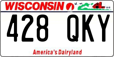 WI license plate 428QKY