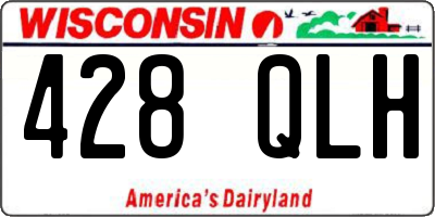 WI license plate 428QLH