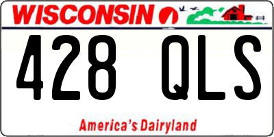 WI license plate 428QLS