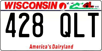WI license plate 428QLT