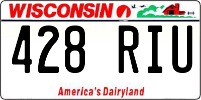 WI license plate 428RIU