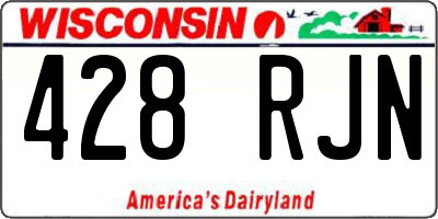 WI license plate 428RJN