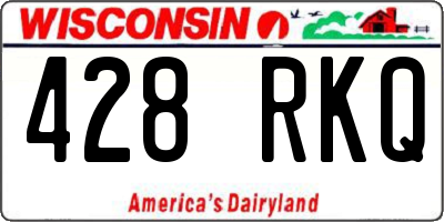 WI license plate 428RKQ