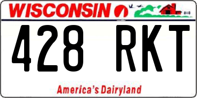 WI license plate 428RKT