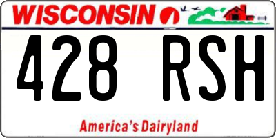 WI license plate 428RSH