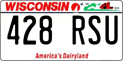 WI license plate 428RSU