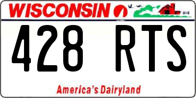 WI license plate 428RTS