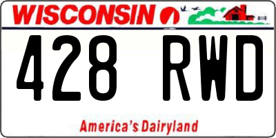 WI license plate 428RWD